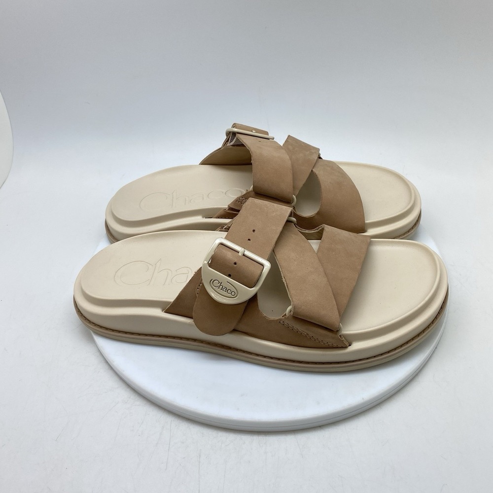 Chaco Sandals Womens Size 9 Brown Tan Buckle Townes Slide Comfort Shoes New
